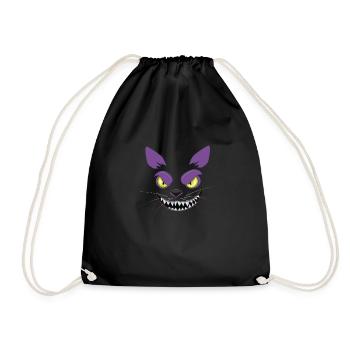 Chat souriant visage de chat souriant - Sac de sport léger - noir - Devant