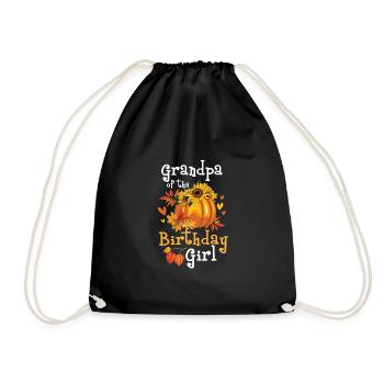 Grand-père de la fille d’anniversaire - Sac de sport léger - noir - Devant