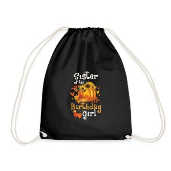 Soeur de la fille d’anniversaire - Sac de sport léger - noir - Devant