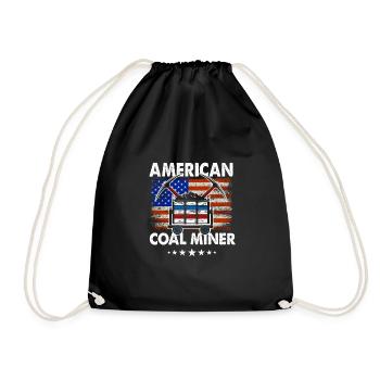 American Coal Miner - Turnbeutel - Schwarz - Vorne