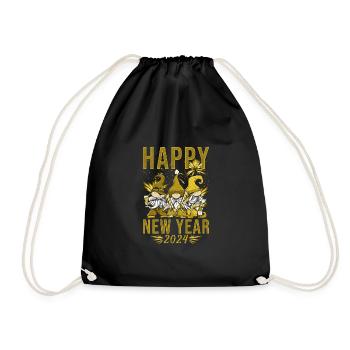 Bonne année 2024 - Sac de sport léger - noir - Devant