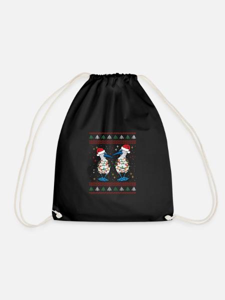 Weihnachten Blaufußtölpel Seevogel - Turnbeutel - Schwarz