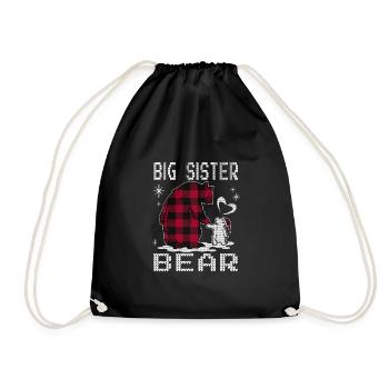 Big Sister Bear - Drawstring Bag - black - Front