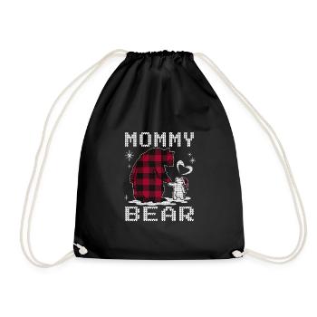 Mommy Bear - Turnbeutel - Schwarz - Vorne
