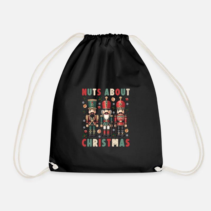 Nuts About Christmas - Turnbeutel - Schwarz
