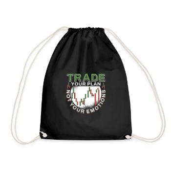 Trade Your Plan Not Your Emotions - Drawstring Bag - black - Front