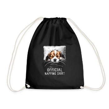 Beagle Chemise de sieste officielle - Sac de sport léger - noir - Devant