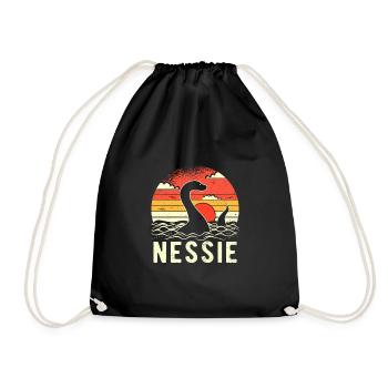 Nessie Loch Ness Monster - Turnbeutel - Schwarz - Vorne