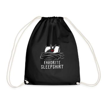 Favorite Sleepshirt - Drawstring Bag - black - Front