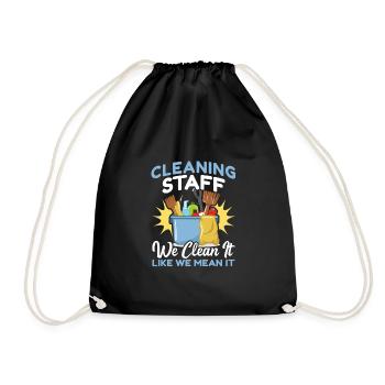 Cleaning Staff - Drawstring Bag - black - Front