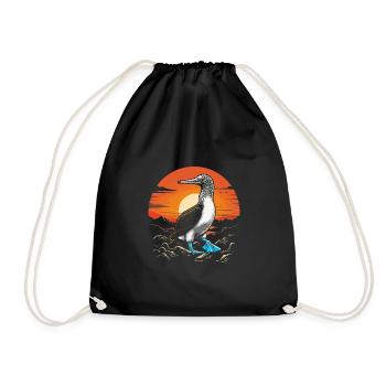Sunrise Blue-footed - Drawstring Bag - black - Front