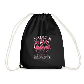 Girls, no matter what, keep the level - Drawstring Bag - black - Front