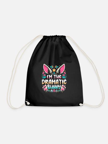 I'm The Dramatic Bunny - Turnbeutel - Schwarz