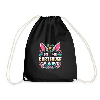 Je suis le lapin barman - Sac de sport léger - noir - Devant