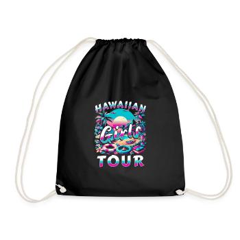Hawaiian Girls Tour - Drawstring Bag - black - Front
