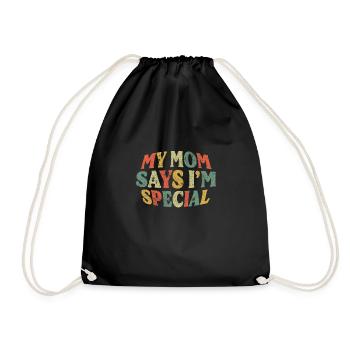 My Mom Says I'm Special - Drawstring Bag - black - Front