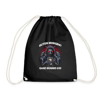 Bonjour très mince glace Mothman café disant - Sac de sport léger - noir - Devant