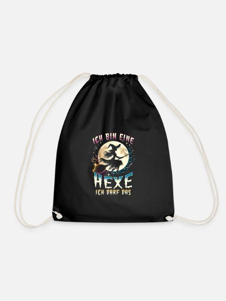 Ich Bin Eine Hexe Ich Darf Das - Turnbeutel - Schwarz