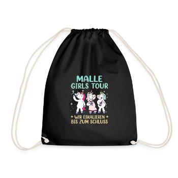 Malle Girls Tour - Drawstring Bag - black - Front