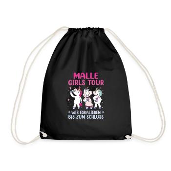 Malle Girls Tour - Drawstring Bag - black - Front