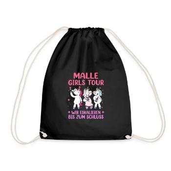Malle Girls Tour - Drawstring Bag - black - Front