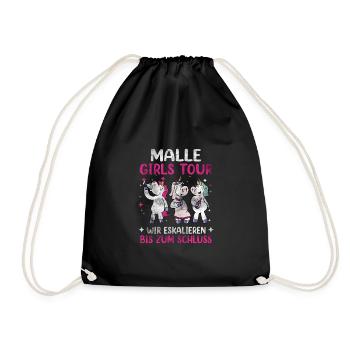 Malle Girls Tour to the End Unicorn Mallorca - Drawstring Bag - black - Front