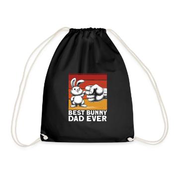 Best Bunny Dad Ever - Turnbeutel - Schwarz - Vorne