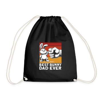 Best Bunny Dad Ever - Turnbeutel - Schwarz - Vorne