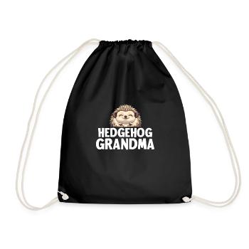 Grand-mère hérisson - Sac de sport léger - noir - Devant