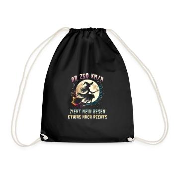 From 250km/h my broom pulls a little to the right - Drawstring Bag - black - Front