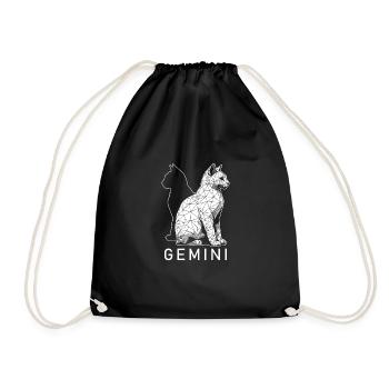 Chat Gémeaux - Sac de sport léger - noir - Devant