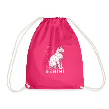 Chat Gémeaux - Sac de sport léger - fuchsia - Devant