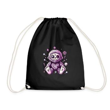 Kawaii Pastel Goth Bigfoot - Turnbeutel - Schwarz - Vorne