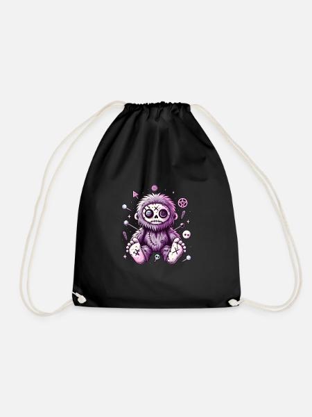 Kawaii Pastel Goth Bigfoot - Turnbeutel - Schwarz