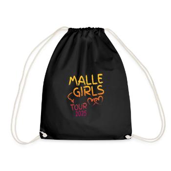Malle Girls Tour 2025 - Drawstring Bag - black - Front