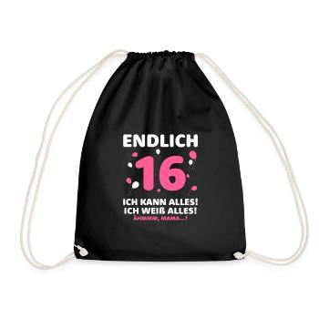 Enfin 16 Je peux tout faire, je sais tout - Sac de sport léger - noir - Devant