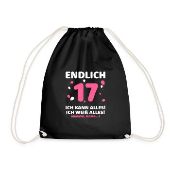 Finally 17 I can do everything I know everything - Drawstring Bag - black - Front
