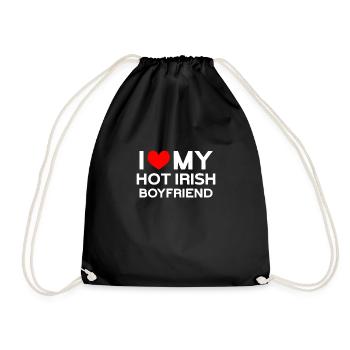 I Love My Hot Irish Boyfriend - Turnbeutel - Schwarz - Vorne