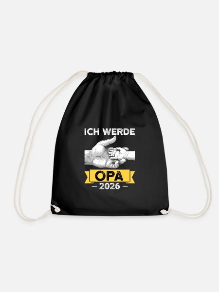 Ich werde Opa 2026 - Turnbeutel - Schwarz