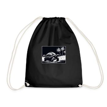 Giant Tortoise Galápagos Islands - Drawstring Bag - black - Front