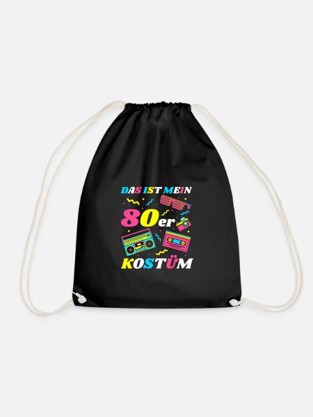 Das ist mein 80er Kostüm Motto 80s Party Kostüm - Turnbeutel - Schwarz