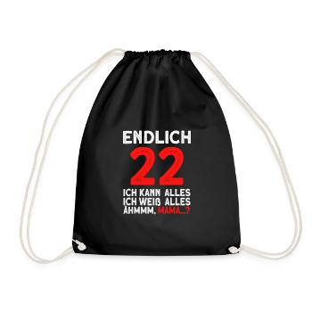 Enfin 22 je peux tout faire, je sais tout - Sac de sport léger - noir - Devant