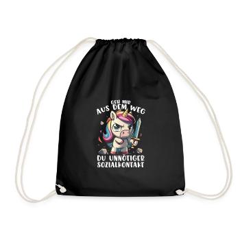 Écarte-toi de mon chemin, contact social inutile - Sac de sport léger - noir - Devant