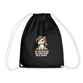Je suis la raison pour laquelle nous ne pouvons pas avoir de belles choses. - Sac de sport léger - noir - Devant