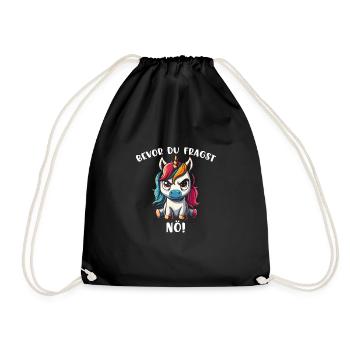 Before you ask Nope - Drawstring Bag - black - Front