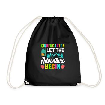 Kindergarten Let The Adventure Begin - Drawstring Bag - black - Front