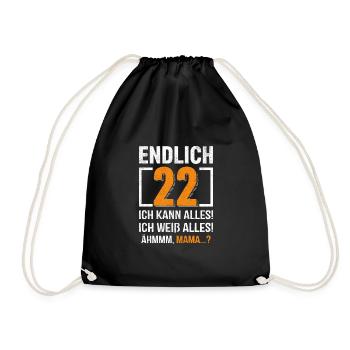 Enfin 22 je peux tout faire, je sais tout - Sac de sport léger - noir - Devant