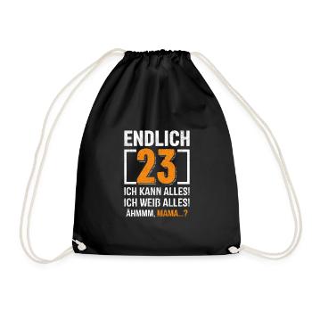 Enfin 23 je peux tout faire, je sais tout - Sac de sport léger - noir - Devant