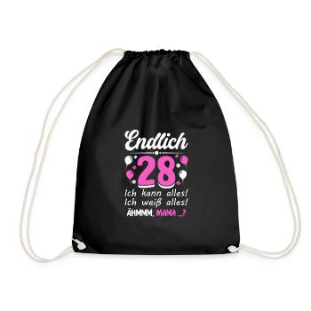 28 Anniversaire Je peux tout faire Je sais tout - Sac de sport léger - noir - Devant