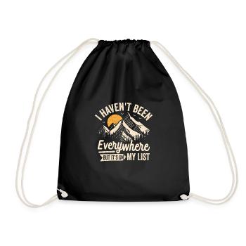Je ne suis pas allé partout, mais c’est sur ma liste - Sac de sport léger - noir - Devant